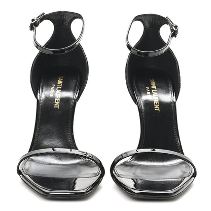Saint Laurent Patent Calfskin Opyum 85 Sandals 37 Black 3 of 9
