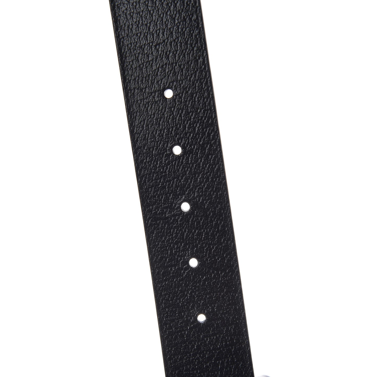 Textured Dollar Calfskin Nickel Double G 40mm Belt 80 32 Black