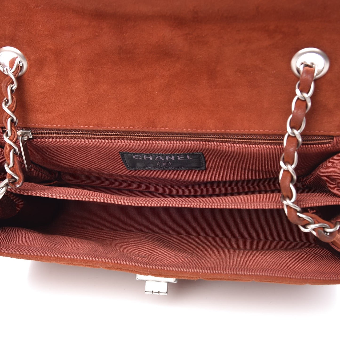Suede Square Quilted Medium Mademoiselle Flap Orange
