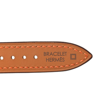 Hermes Shiny Alligator Single Tour Watch Strap Orange 4 of 12