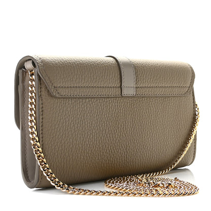 Chloe Grained Calfskin Aby Chain Wallet Motty Grey 2 of 10