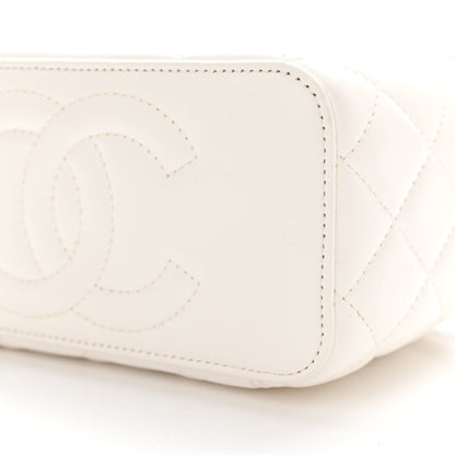 Chanel Lambskin Quilted Small Pillow Crush Vanity Case With Chain White 10 of 10