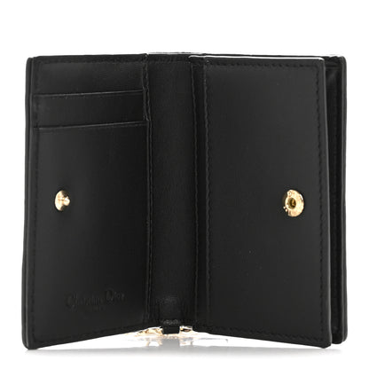 Christian Dior Lambskin Cannage Mini Lady Dior Wallet Black 5 of 9
