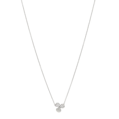 Tiffany Platinum Diamond .17ctw Small Paper Flowers Pendant Necklace 1 of 6