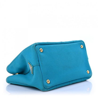 Prada Canapa Small Logo Tote Pavone 4 of 28