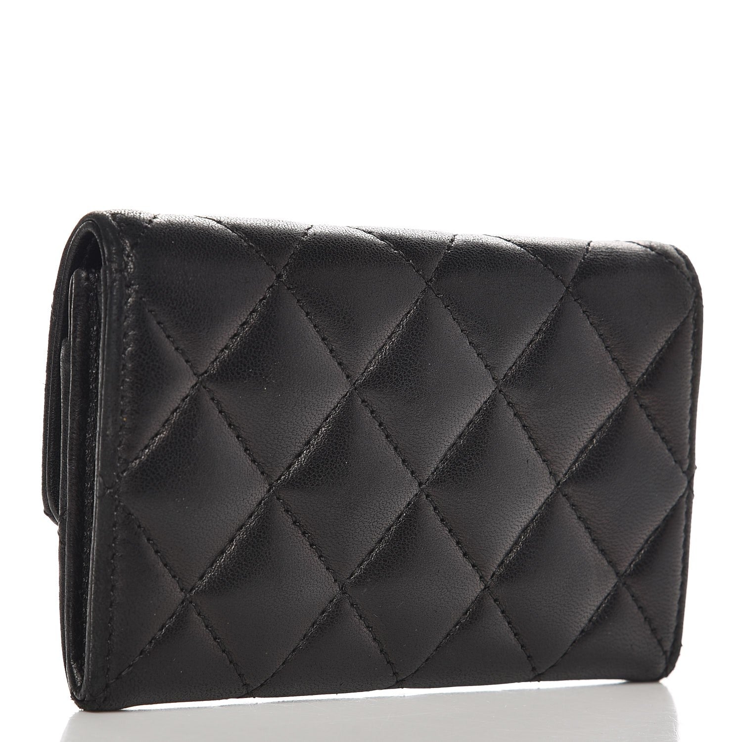Chanel Lambskin Quilted Flap Card Holder Black 3 of 8