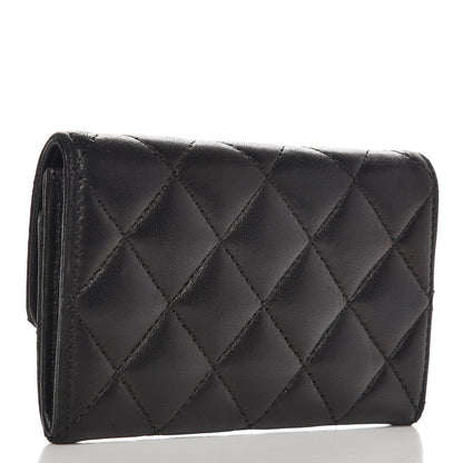Chanel Lambskin Quilted Flap Card Holder Black 3 of 8