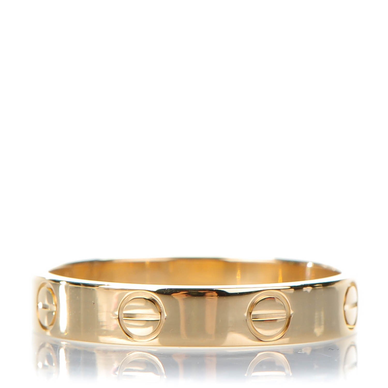 Cartier 18K Yellow Gold 4mm LOVE Wedding Band Ring 55 7.25 1 of 4
