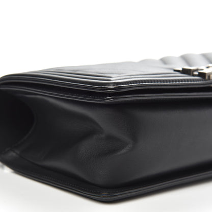 Chanel Lambskin Chevron Quilted Medium Boy Flap Black 8 of 16