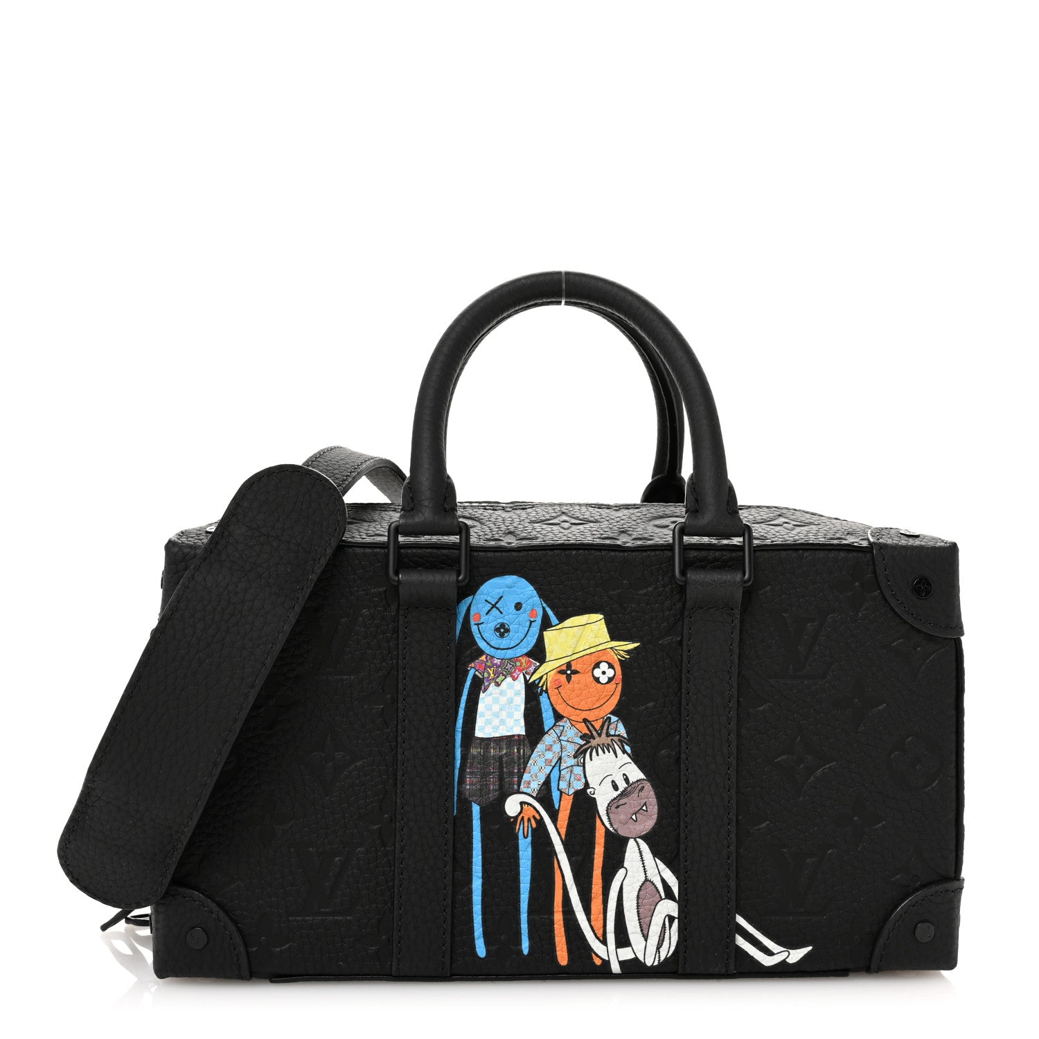 Louis Vuitton Taurillon Monogram Cartoon LV Friends Speedy Soft Trunk Black 1 of 9