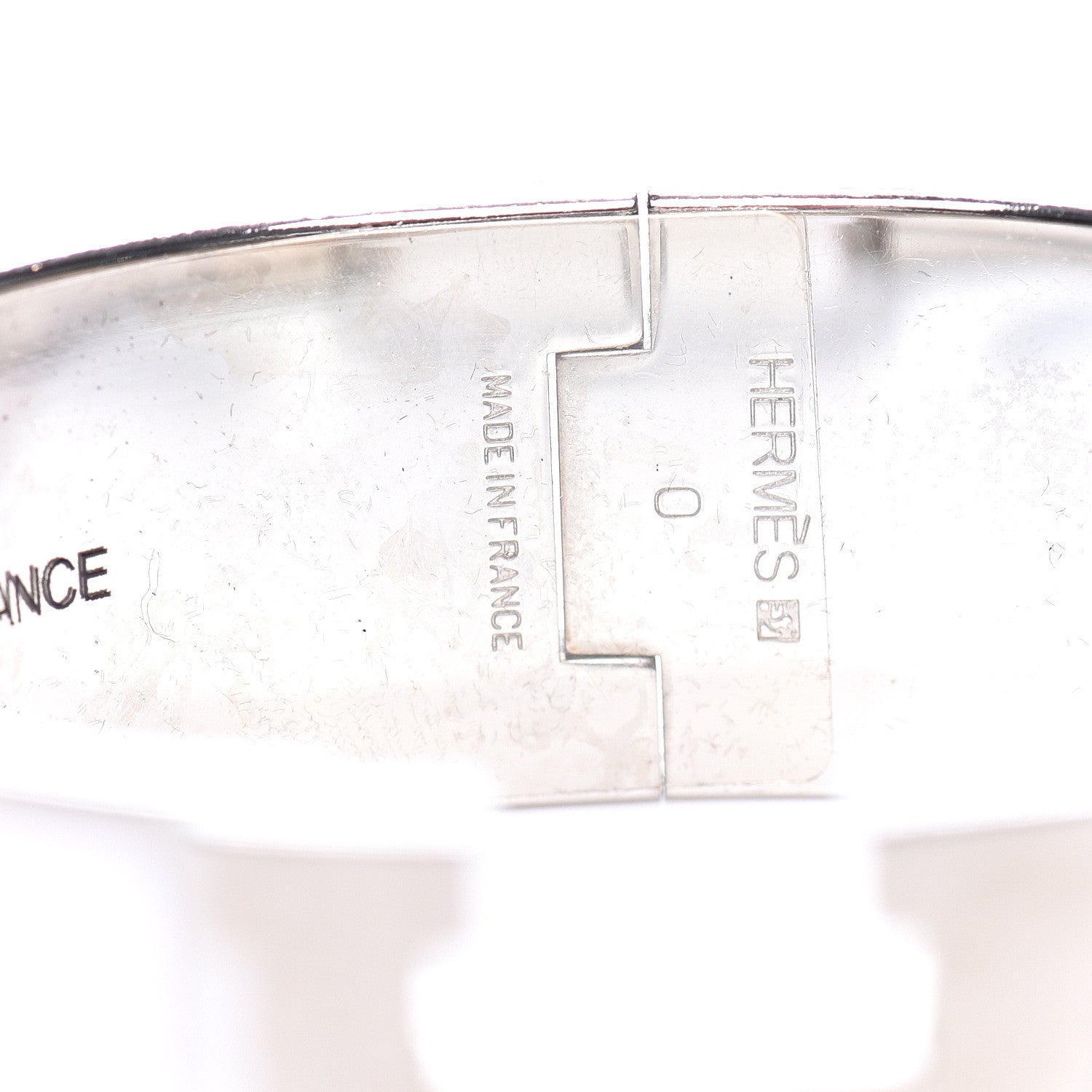 Hermes Enamel Wide Clic Clac H Bracelet PM White 5 of 6