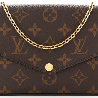 Louis Vuitton Monogram Pochette Felicie Chain Wallet Fuchsia 9 of 12