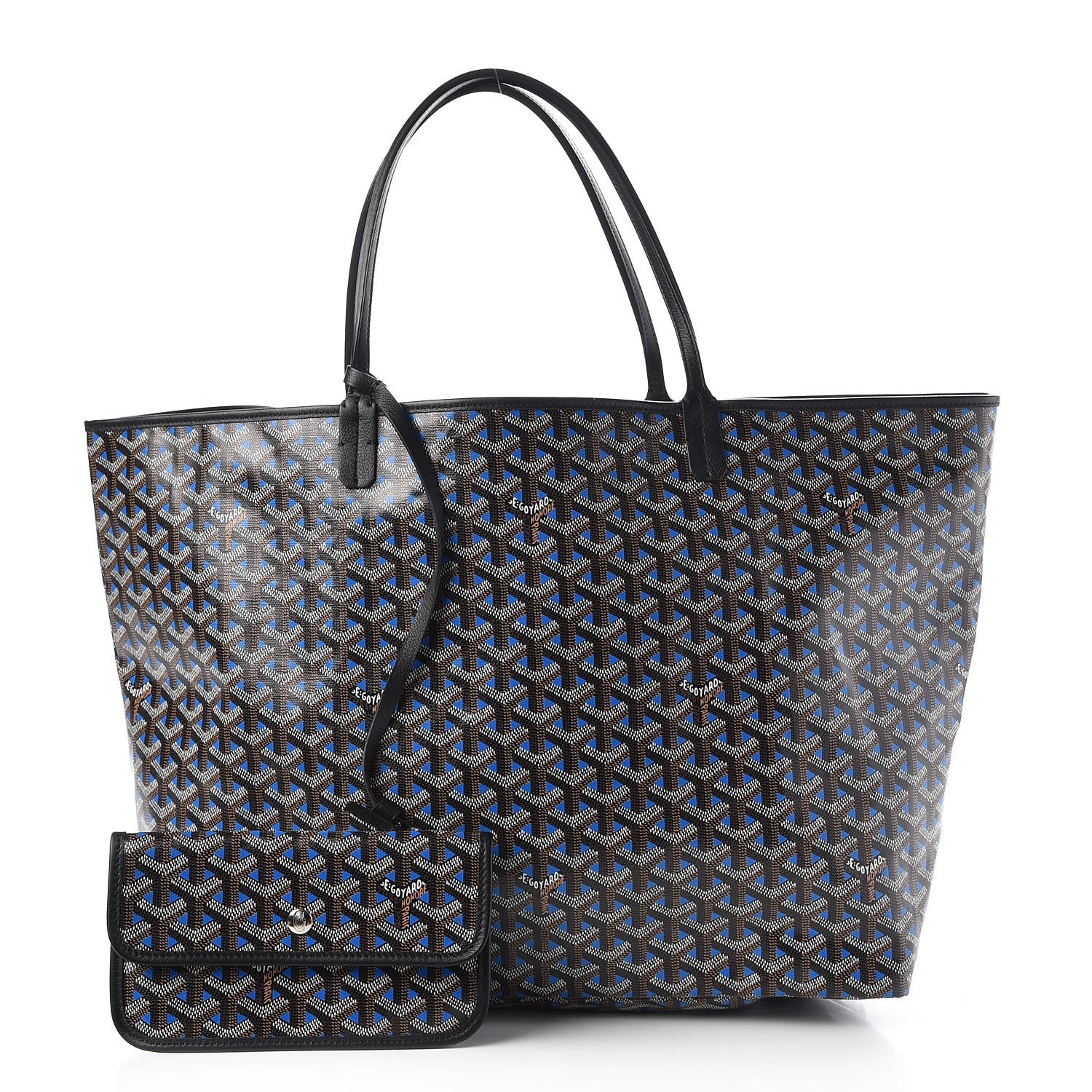 Goyard Goyardine Saint Louis Claire Voie GM Black Blue 1 of 10