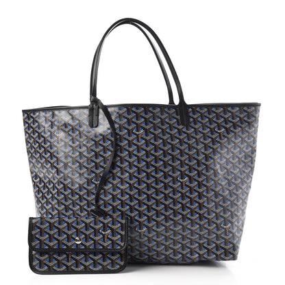 Goyard Goyardine Saint Louis Claire Voie GM Black Blue 1 of 10
