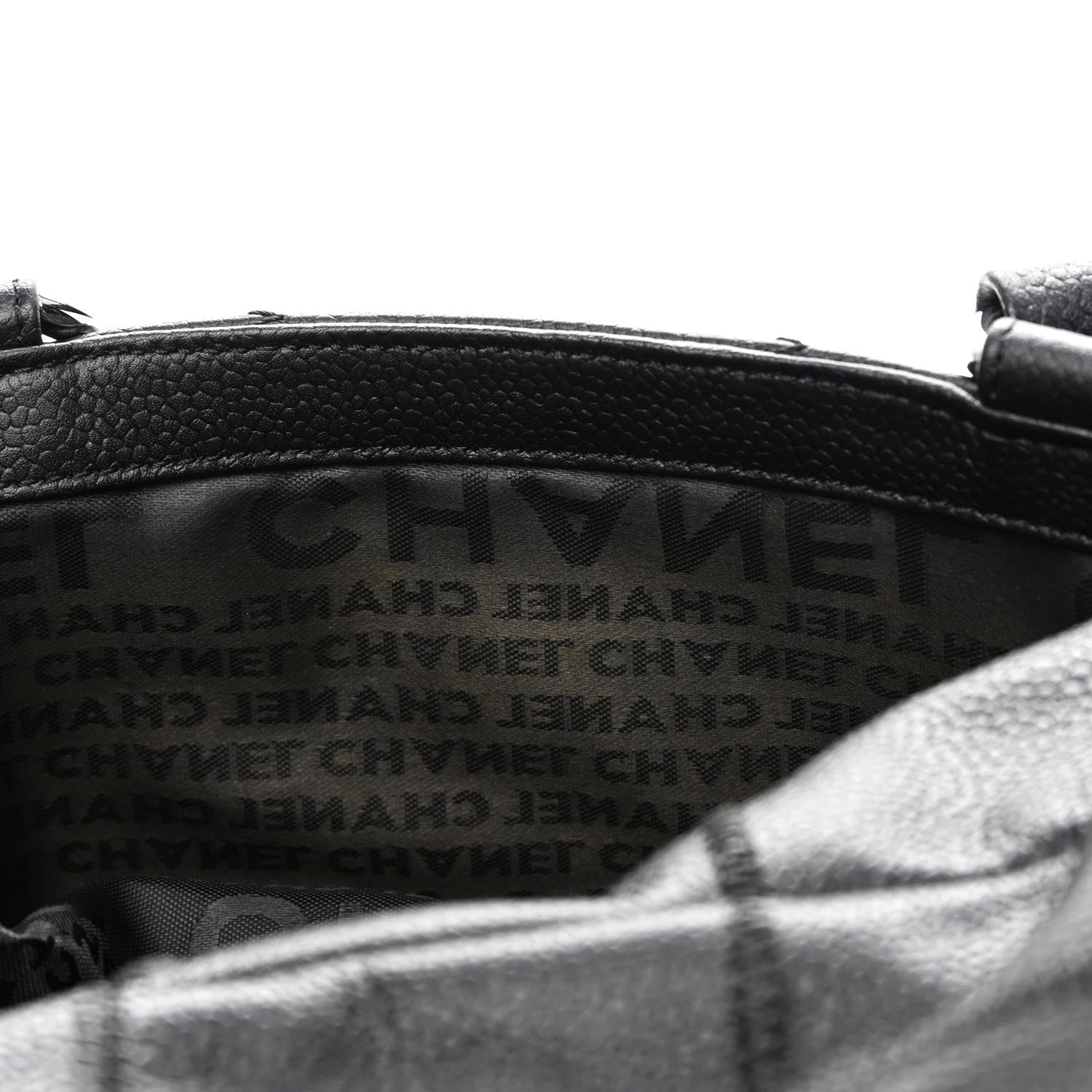 Chanel Caviar Square Stitched Bowler Black 11 of 12