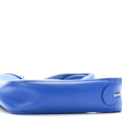 Balenciaga Shiny Day Calfskin Logo XS Triangle Chain Duffle Bleu Roi White 9 of 10