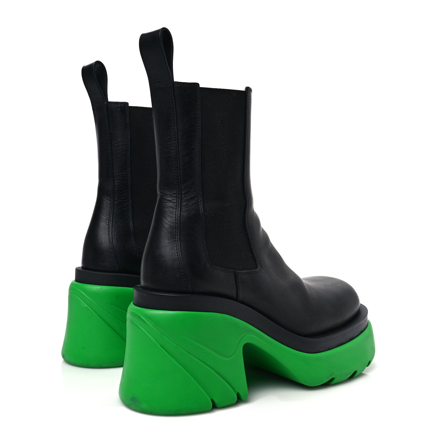 Bottega Veneta Calfskin The Flash Chelsea Boots 38.5 Black Grass 4 of 6