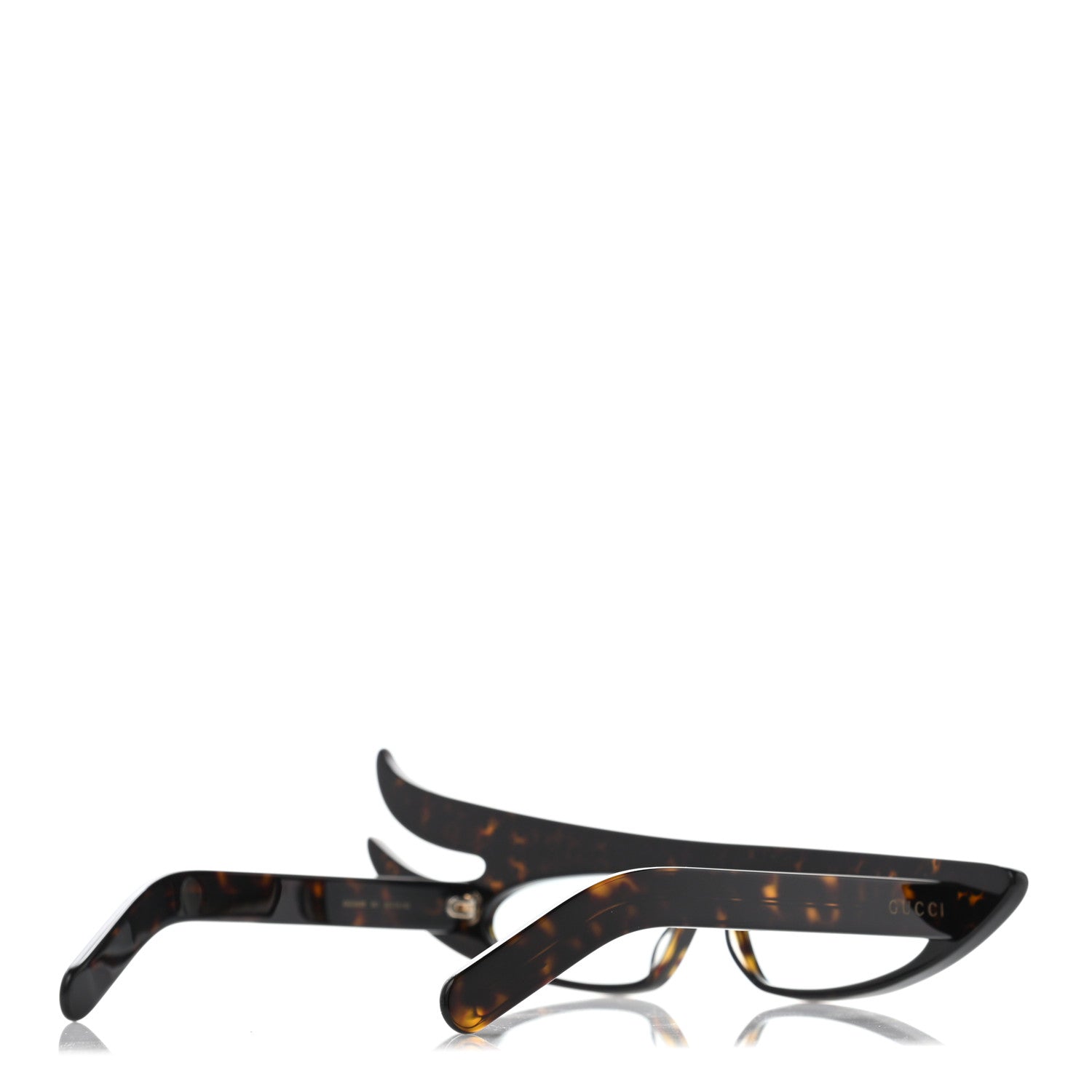 Gucci Acetate Asymmetrical Crystal Sunglasses GG0240S Havanna 4 of 10