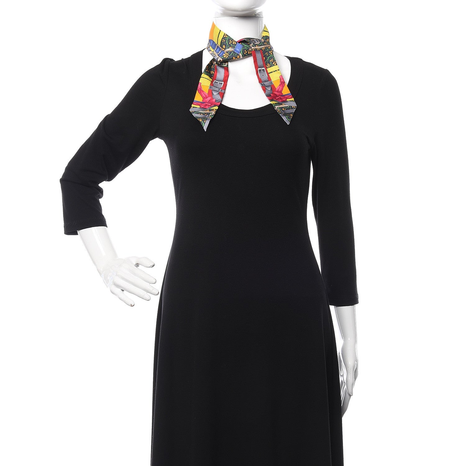 Hermes Silk Grand Manege Twilly Sapphire Bleu Rouge 2 of 4