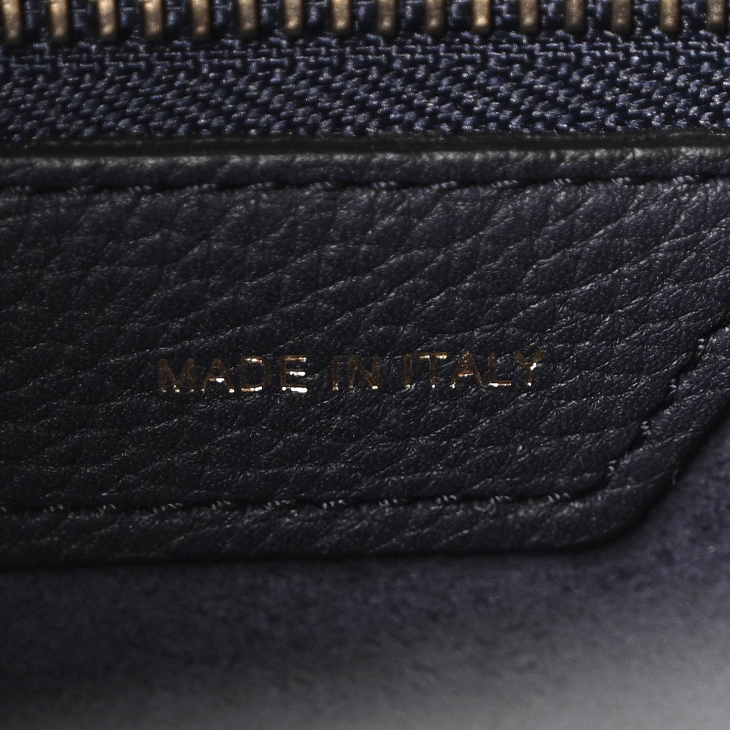 Drummed Calfskin Micro Luggage Black