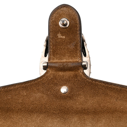 Gucci GG Supreme Monogram Suede Crystal Small Dionysus Shoulder Bag Beige Ebony Taupe 11 of 16