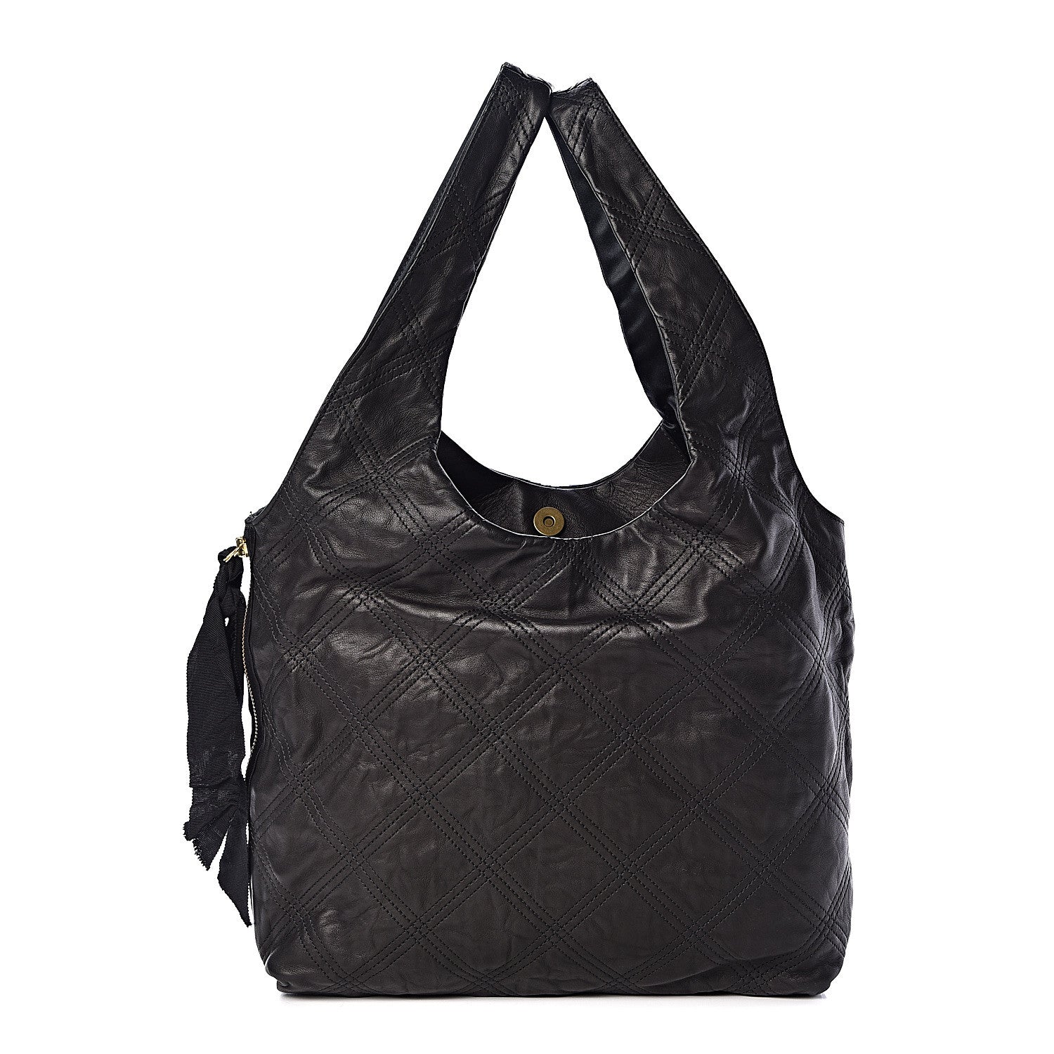 Lanvin Lambskin Stitched Tote Black 1 of 9