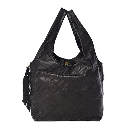 Lanvin Lambskin Stitched Tote Black 1 of 9