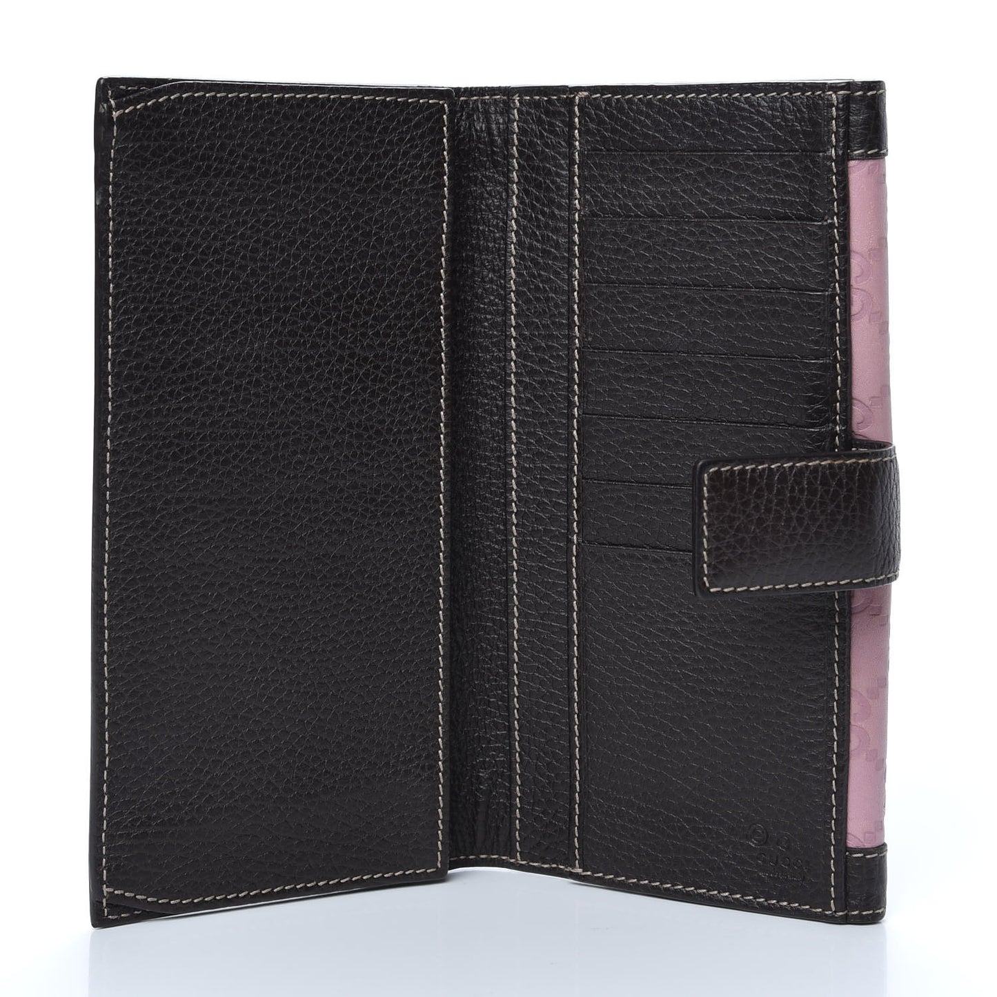 Guccissima Continental Charmy Wallet Pink Brown