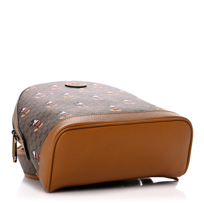 Gucci X DISNEY Mini Vintage GG Supreme Monogram Mickey Mouse Small Dome Backpack Beige Vintage Sun Oil 4 of 12