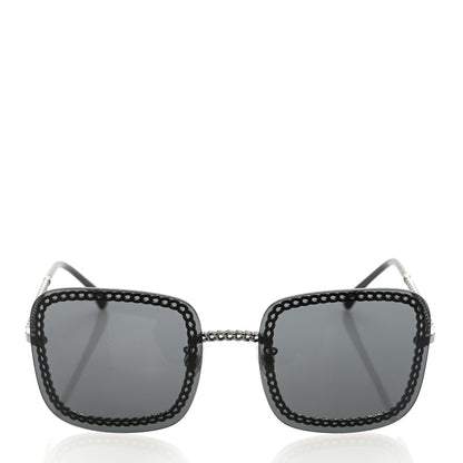 Chanel Chain Square Sunglasses 4244 Black 3 of 9