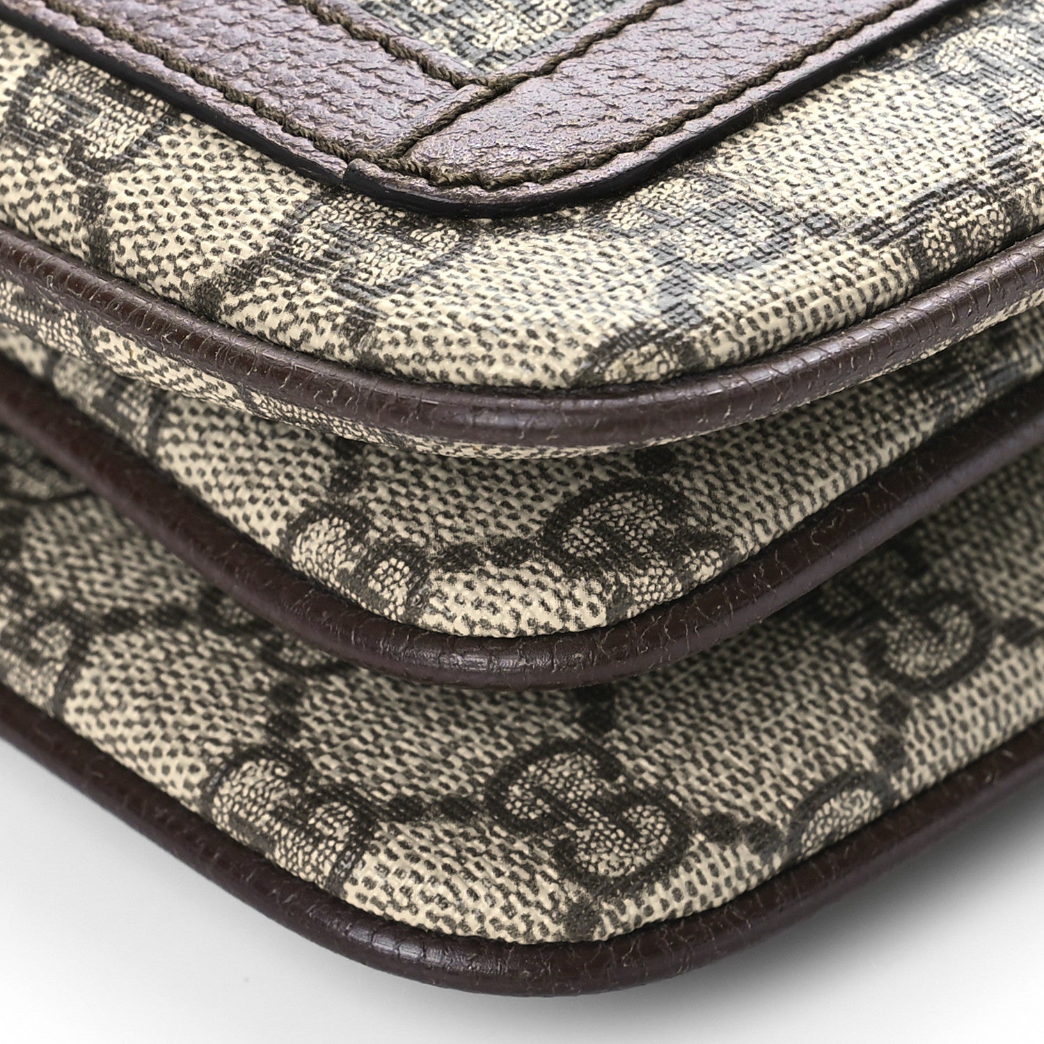 Gucci GG Supreme Monogram Web Medium Ophidia Shoulder Bag Beige New Acero 10 of 11