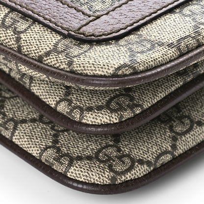 Gucci GG Supreme Monogram Web Medium Ophidia Shoulder Bag Beige New Acero 10 of 11