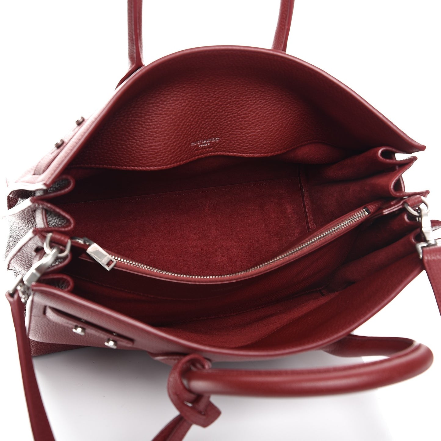 Grained Calfskin Small Supple Sac De Jour Dark Pallisandre