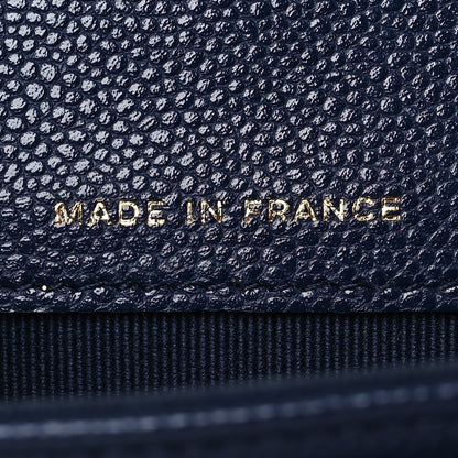 Chanel Caviar Quilted Flap Card Holder Wallet Navy Blue 7 of 10