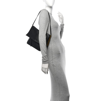 Celine Smooth Calfskin Flap Clasp Bag Black 2 of 10