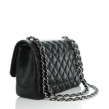Chanel Caviar Quilted Jumbo Double Flap Black 3 of 8