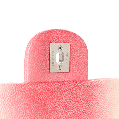 Chanel Caviar Quilted Ombre Jumbo Single Flap White Rose Pink 7 of 15