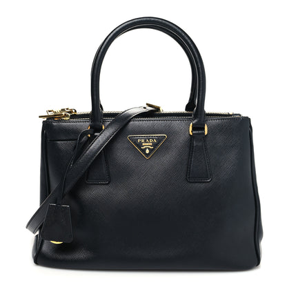 Prada Saffiano Small Galleria Double Zip Tote Black 1 of 13