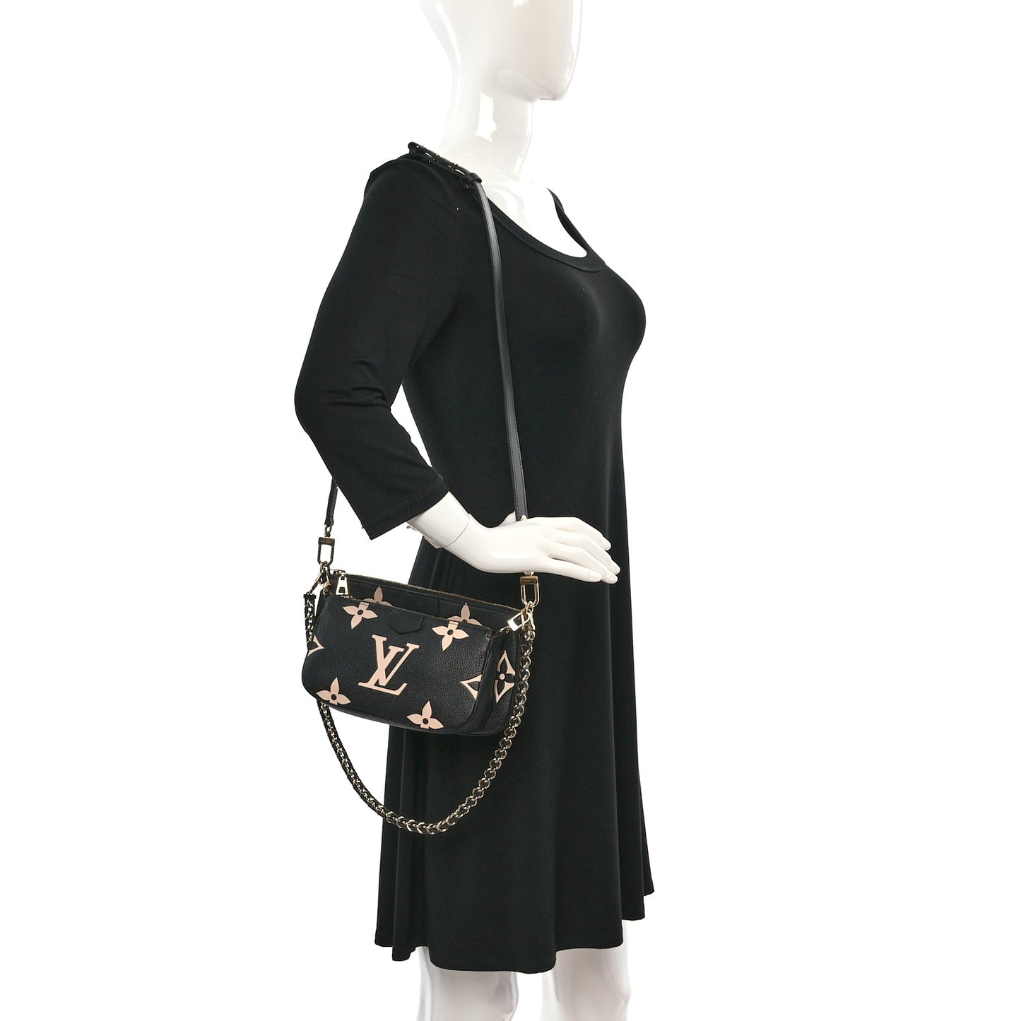 Empreinte Monogram Giant Multi Pochette Accessories Black Beige