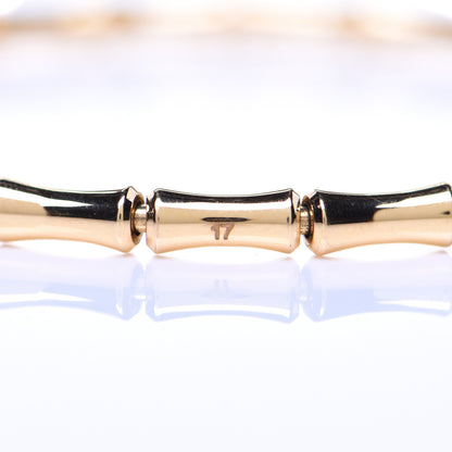 Gucci 18K Yellow Gold Small Bamboo Spring Bracelet 17 5 of 8
