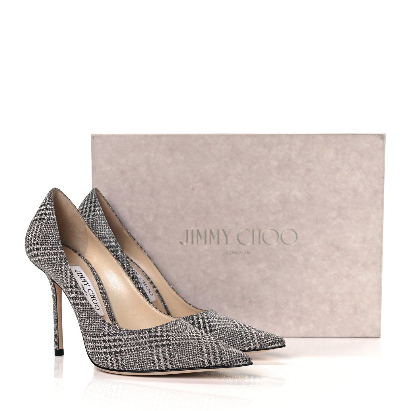 Prince Of Stars Glitter Fabric Love 100 Pumps 37.5 Silver
