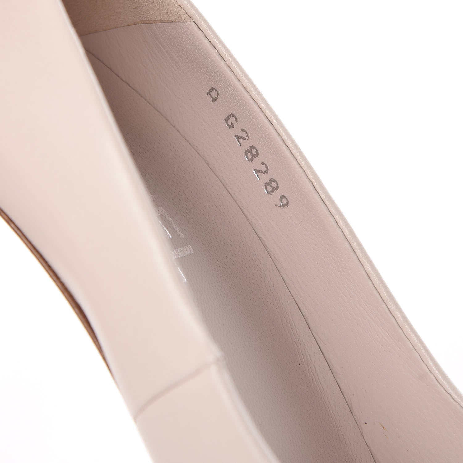 Chanel Lambskin Metallic Cap Toe CC Pumps 40 Beige Silver 8 of 10