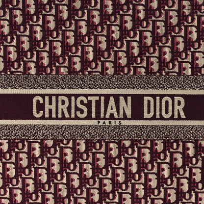 Christian Dior Oblique Large Book Tote Burgundy Multicolor 8 of 13