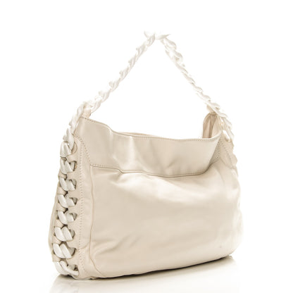 Chanel Calfskin Modern Chain Rhodoid Hobo White 3 of 7