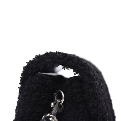Saint Laurent Shearling Toy Loulou Shoulder Bag Black 13 of 13