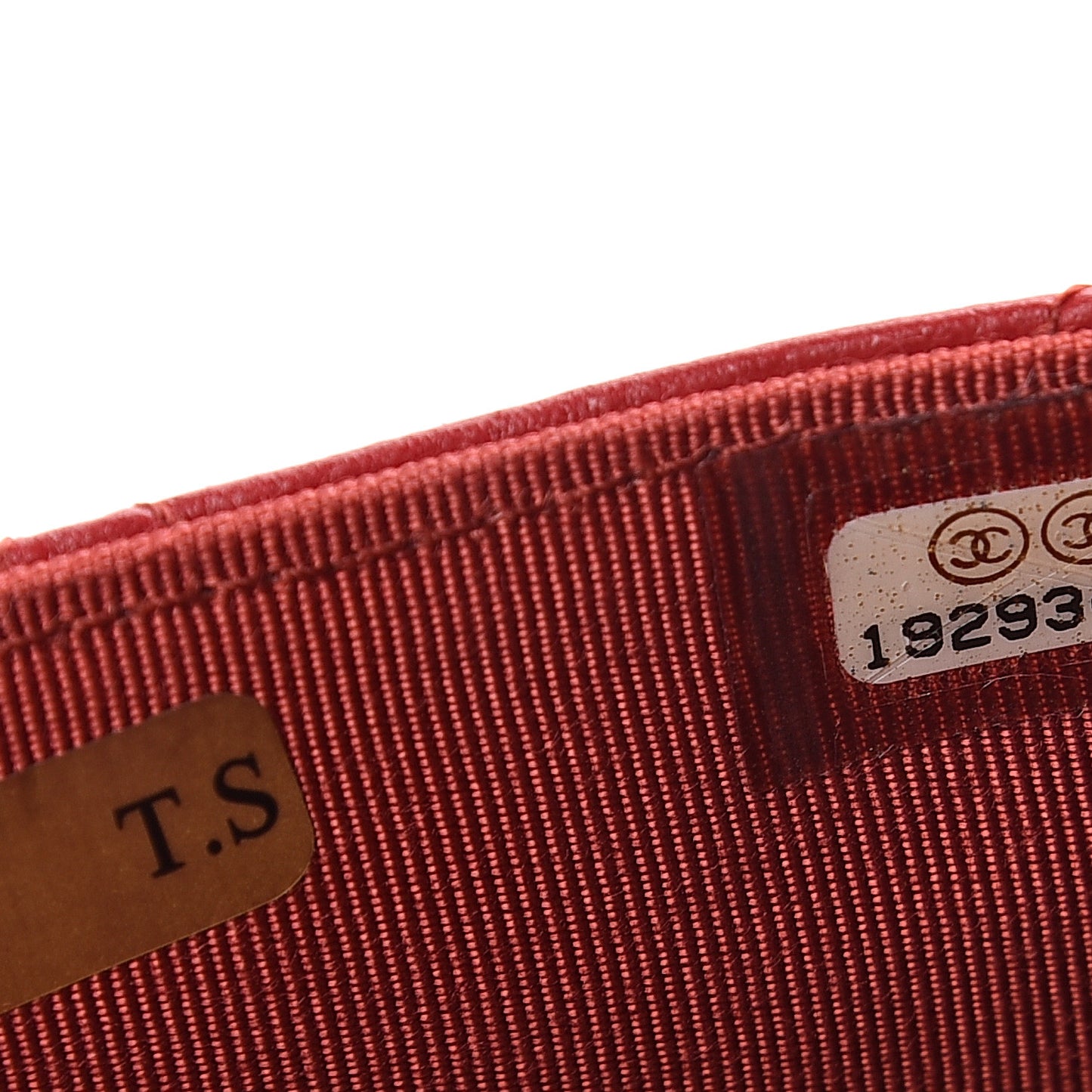 Lambskin Quilted Wallet On Chain WOC Red