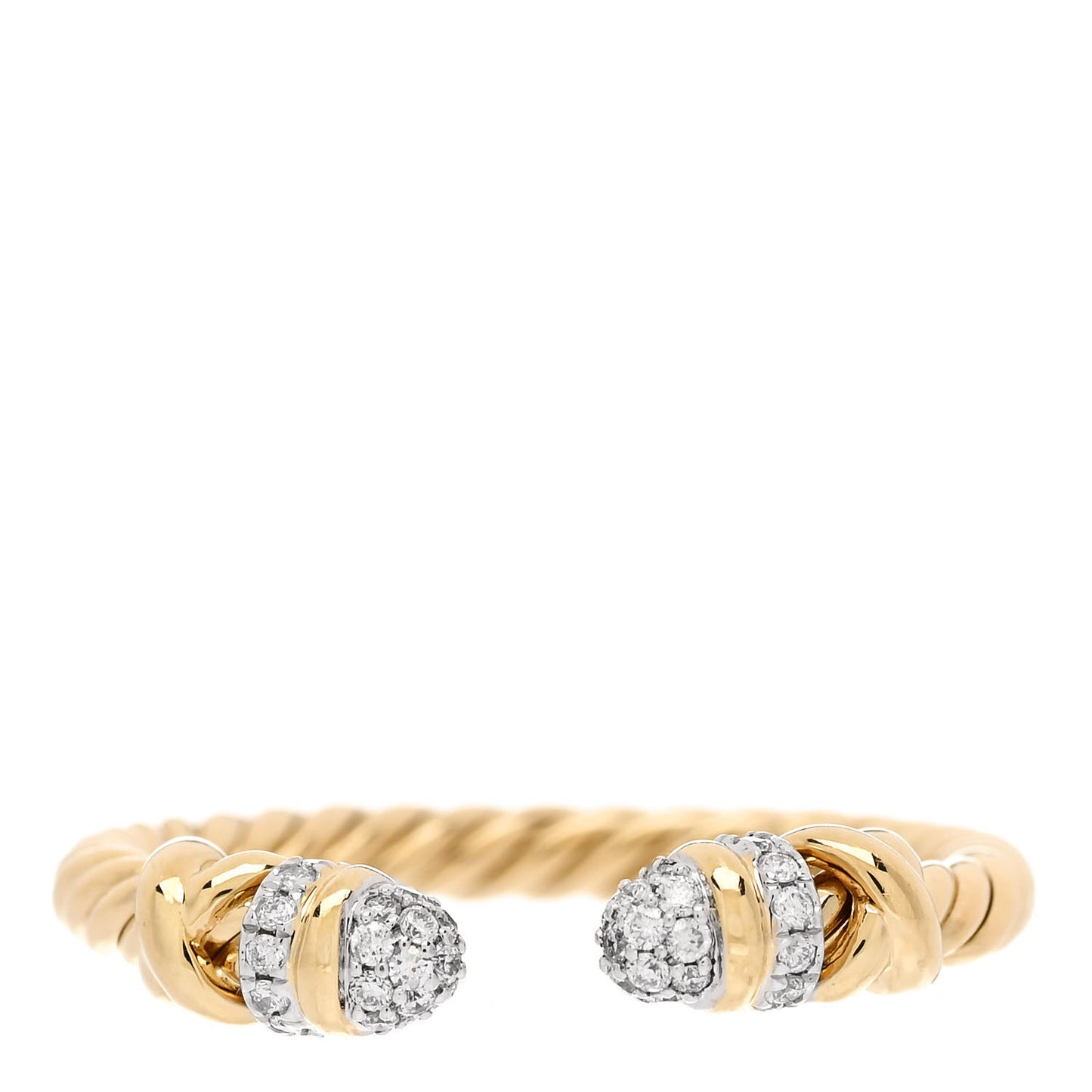 18K Yellow Diamond Petite Helena Open Ring 53 6.5