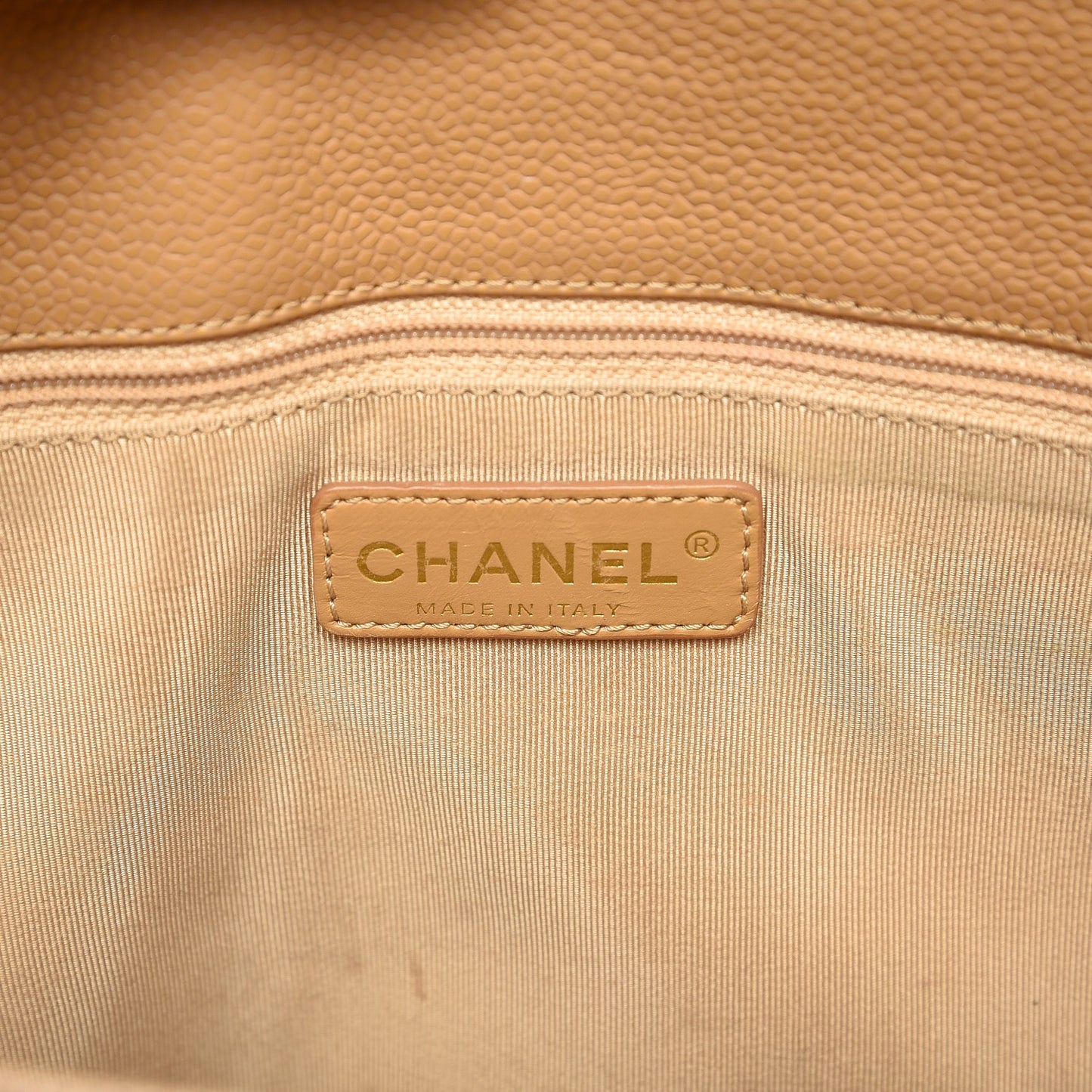 Caviar Quilted Grand Shopping Tote GST Beige