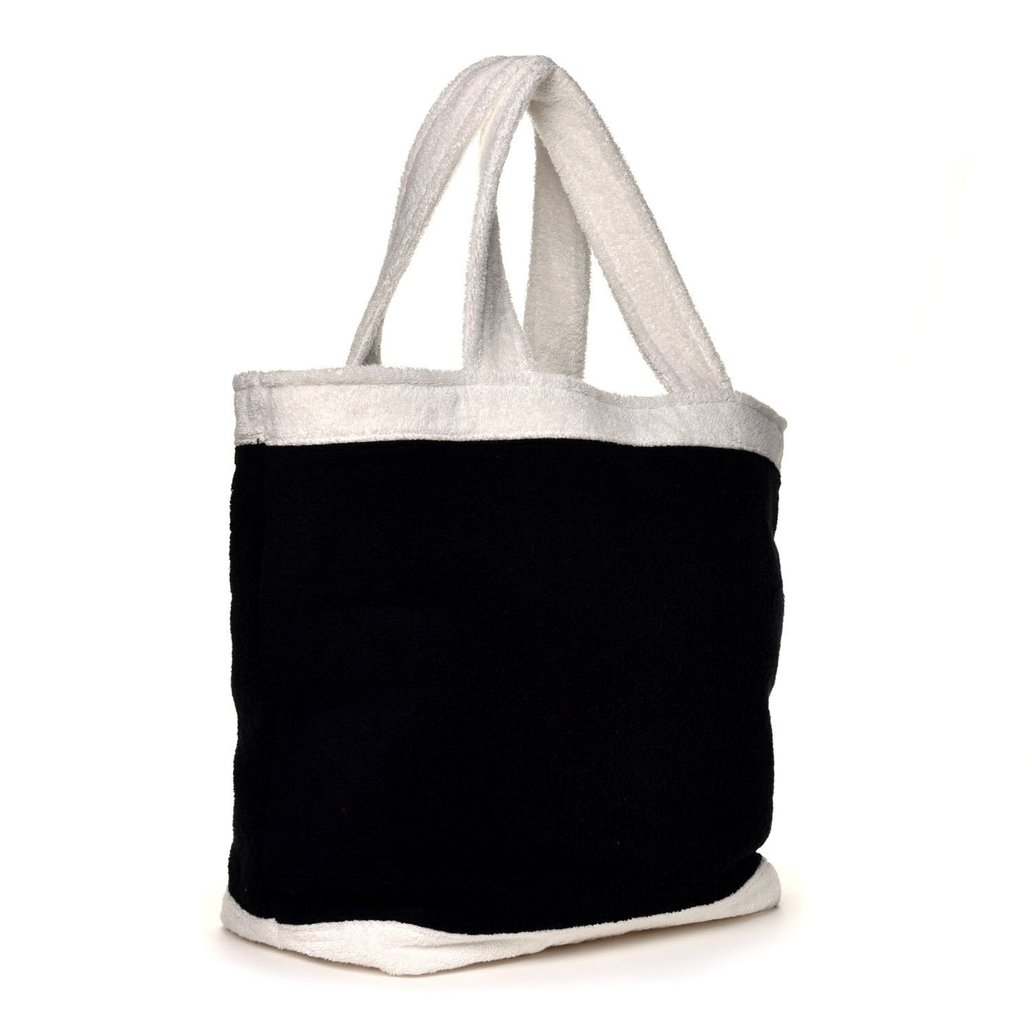 Terry Cotton CC Beach Tote Towel Set Black White