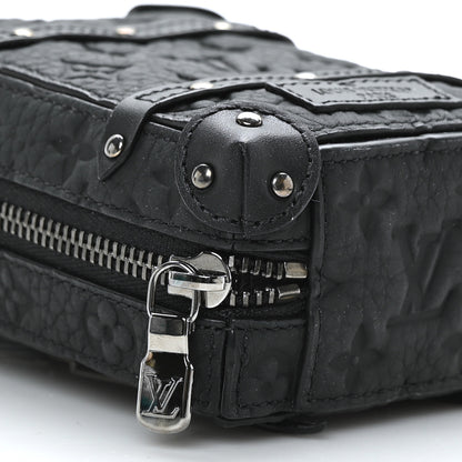 Louis Vuitton Monogram Taurillon Soft Trunk Backpack Pouch Bag Charm Key Ring Black 7 of 8